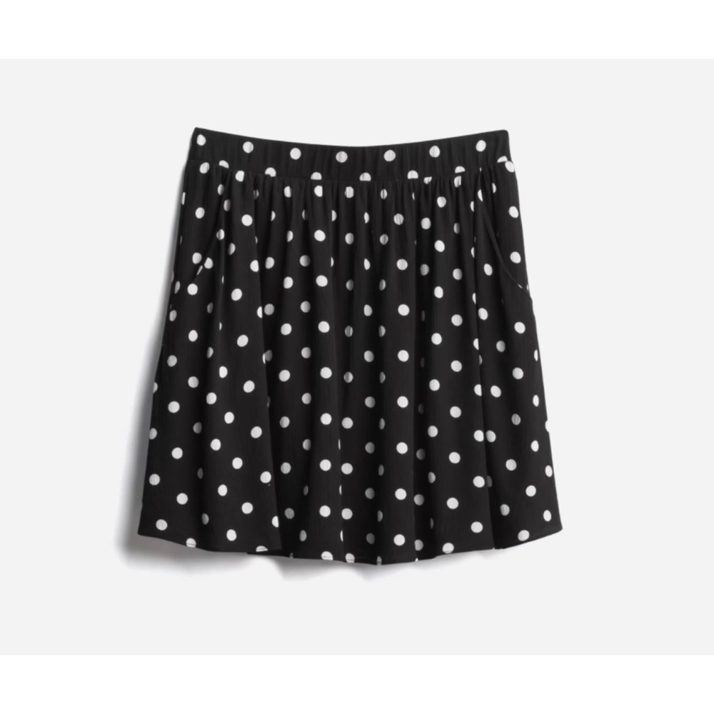 French Grey Alana Black and White Polka Dot A Line Mini Skirt Size MP Stitch Fix